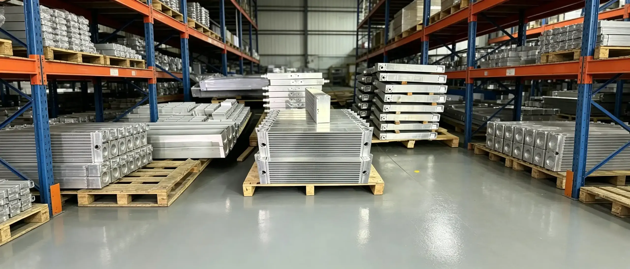 High performance air cooled plate-fin aluminum oil cooler cores for hydraulic cooling systems